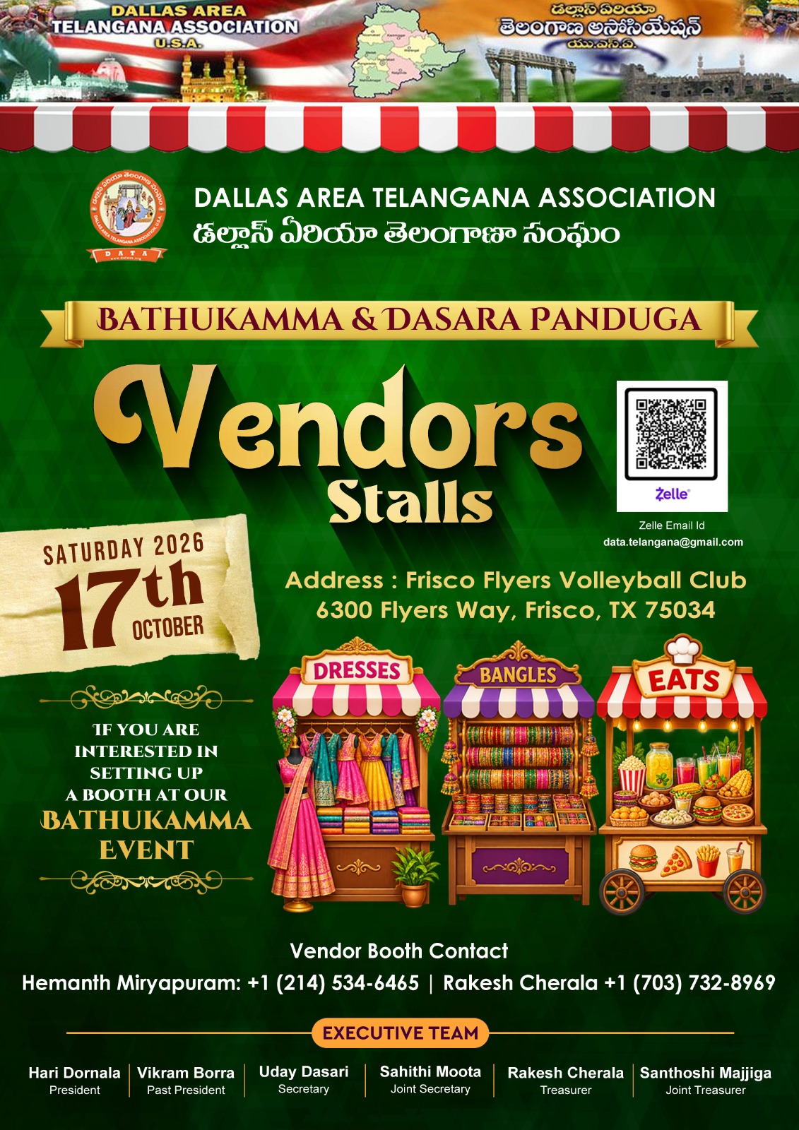 Bathukamma & Dasara Panduga – Vendor Stalls